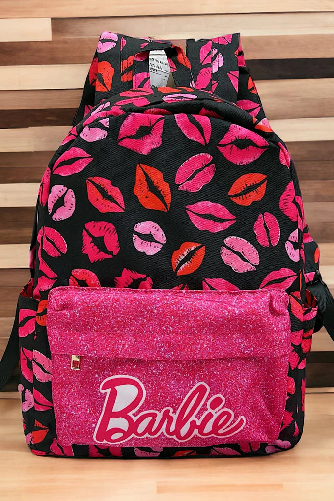 Pink & Black Doll Backpack