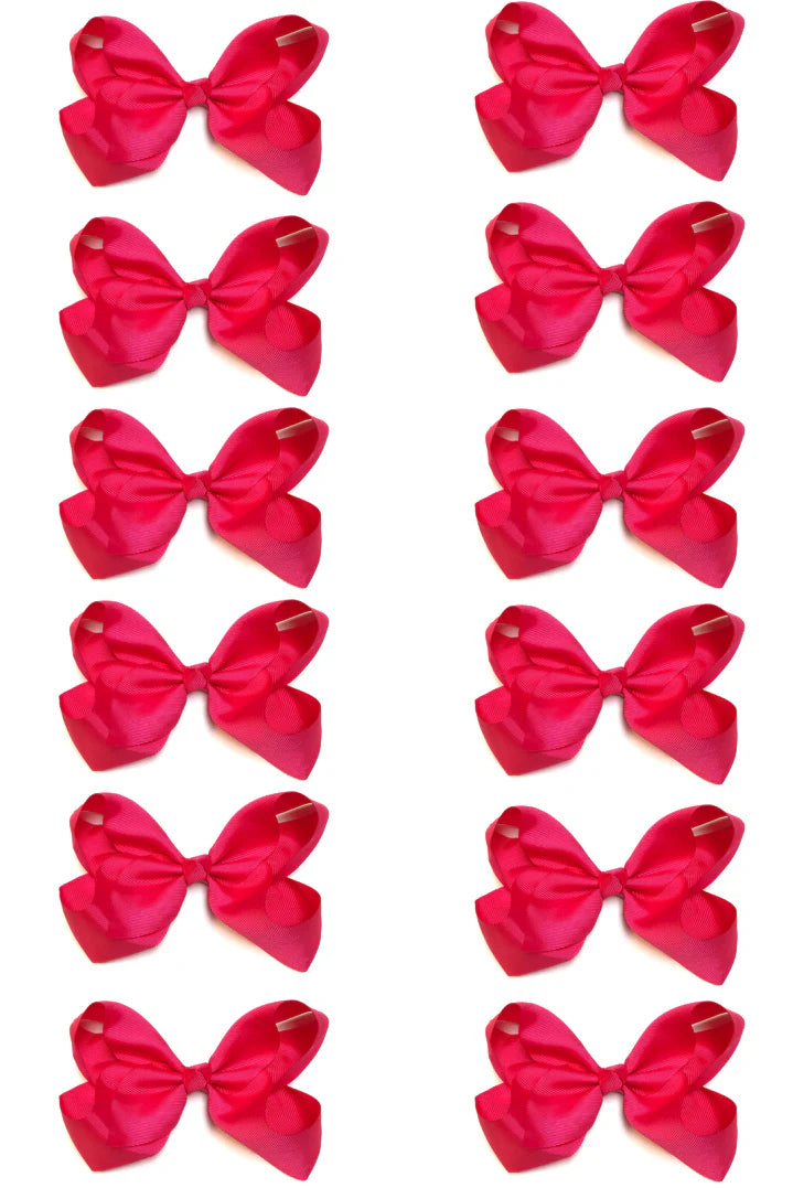 Solid Color Medium Hair Bows