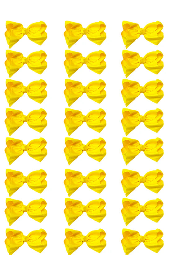Solid Color Medium Hair Bows