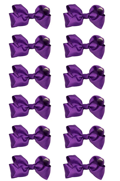 Solid Color Medium Hair Bows