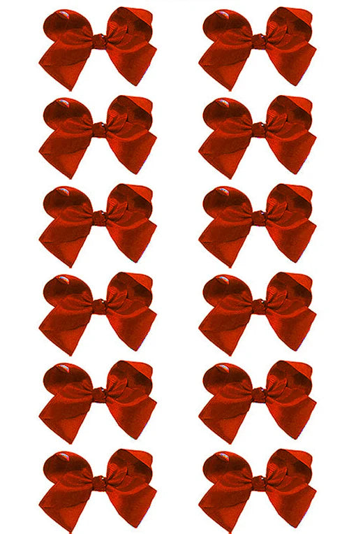 Solid Color Medium Hair Bows