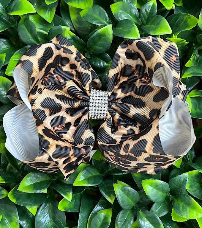 Animal Print Bow