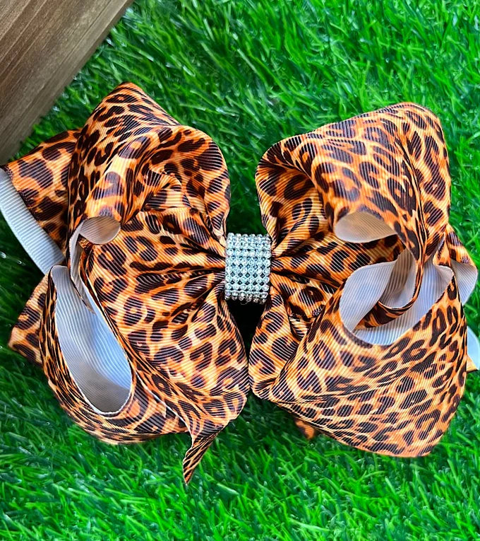 Animal Print Bow